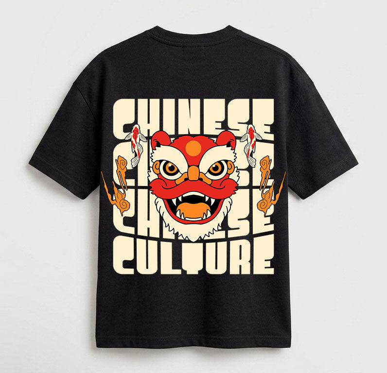 Chinese culture oversized t-shirt