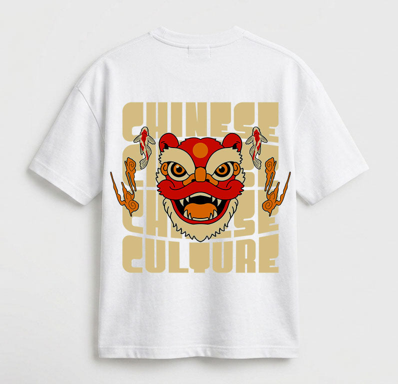 Chinese culture oversized t-shirt