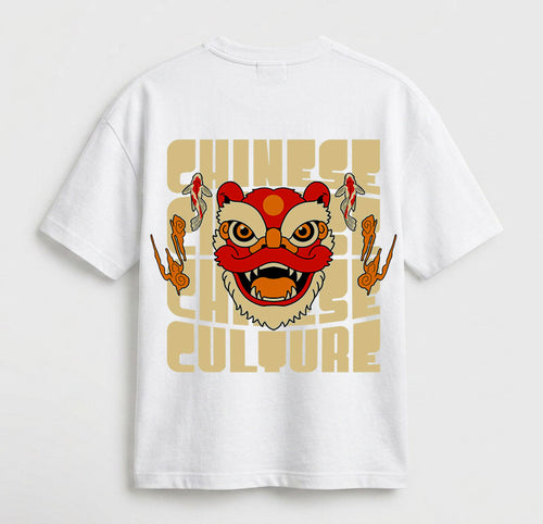 Chinese culture oversized t-shirt